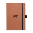 Anteckningsbok Wildlife Dotted A5 Brown Bear från Dingbats* - Brun anteckningsbok med svart gummiband för stängning samt pennhållare. - Tidformera
