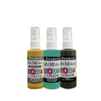 Aquacolor Paint Kit - Masquerade - 1 - Stamperia. 3 sprayflaskor med färg i gult, turkos och  brunt. -Tidformera
