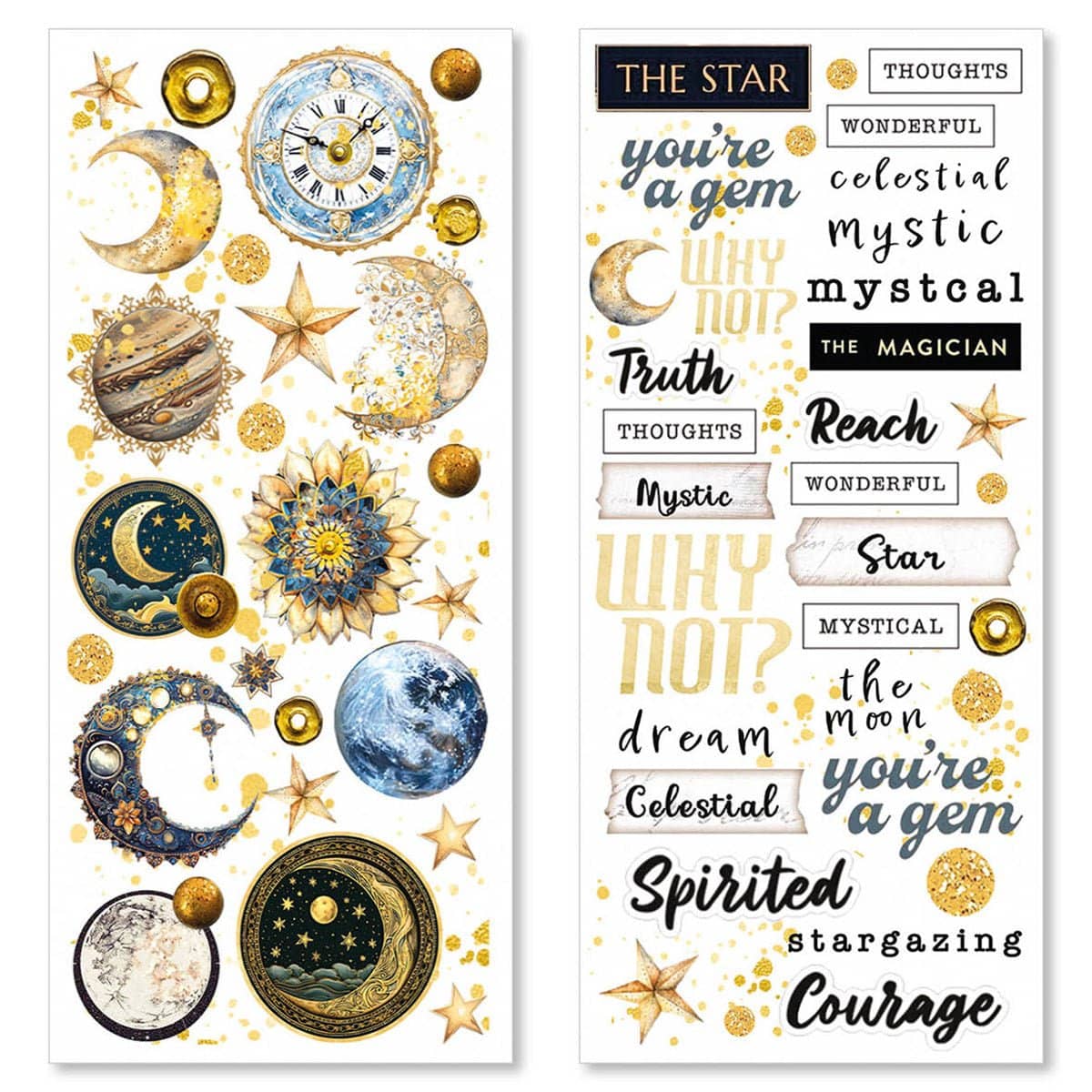 Art stickers 5 - pack - Celestial - 3 - Ciao Bella - Tidformera
