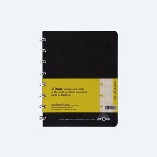 Svart prickad anteckningsbok med ringbindning. Atoma Notebook A5 Elegant - Dotted från Atoma - Tidformera