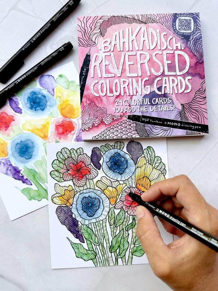 BahKadisch Reversed Coloring Cards - 2 - BahKadisch - Tidformera