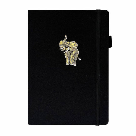Black Out Journal A5 160 GSM - Golden elephant - 2 - Paper24 - Tidformera