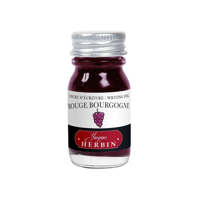 Bläckflaska 10 ml J.HERBIN - Rouge bourgogne från Herbin. Liten flaska med rosa bläck i. - Tidformera