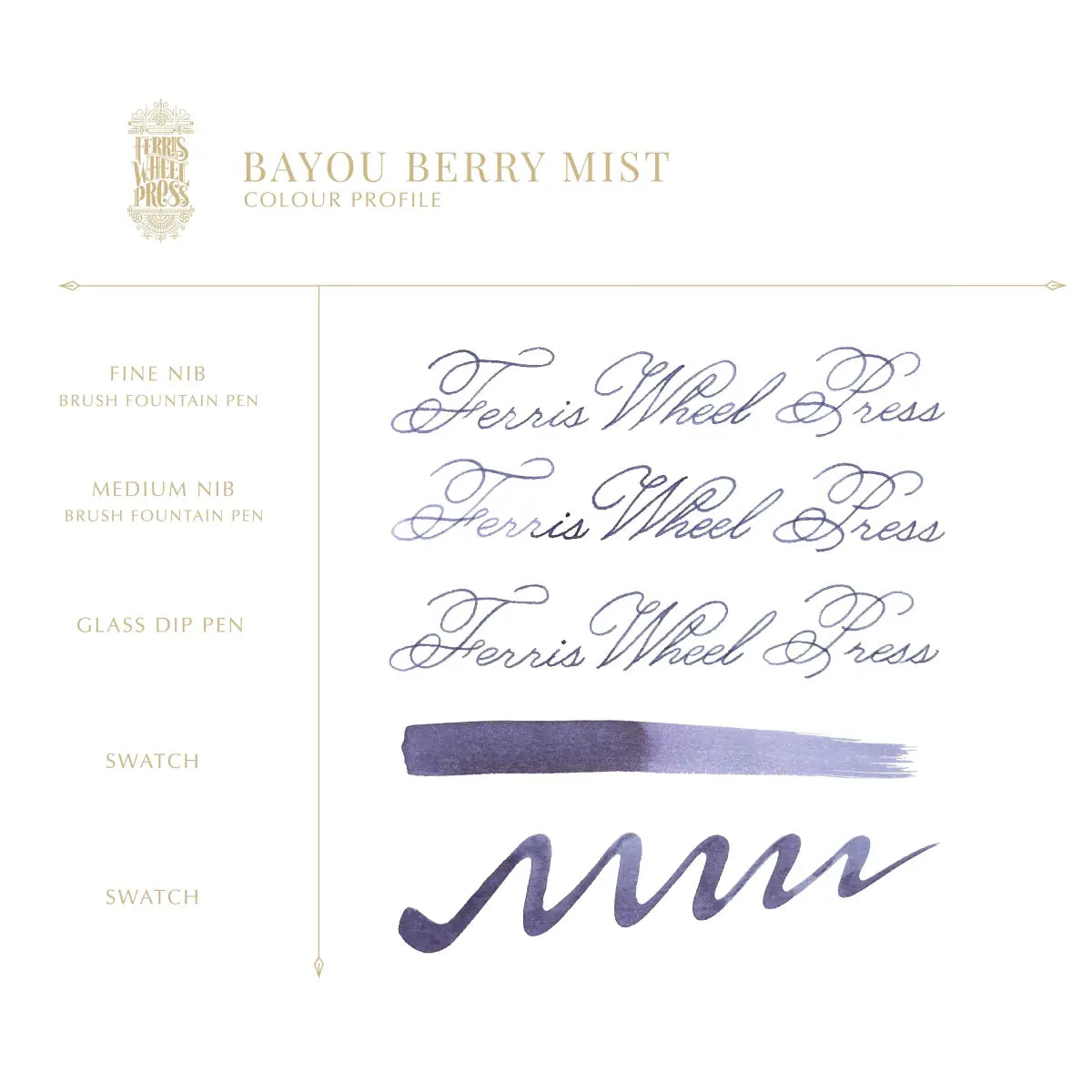 Bläckflaska 38 ml - Bayou Berry Mist - 3 - Ferris Wheel Press - Tidformera