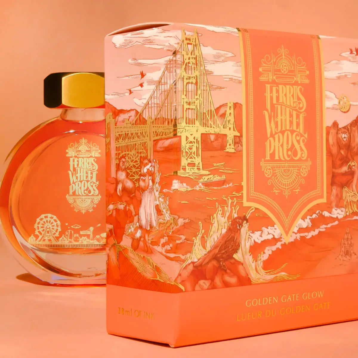 Bläckflaska 38 ml - Golden Gate Glow - 4 - Ferris Wheel Press - Tidformera