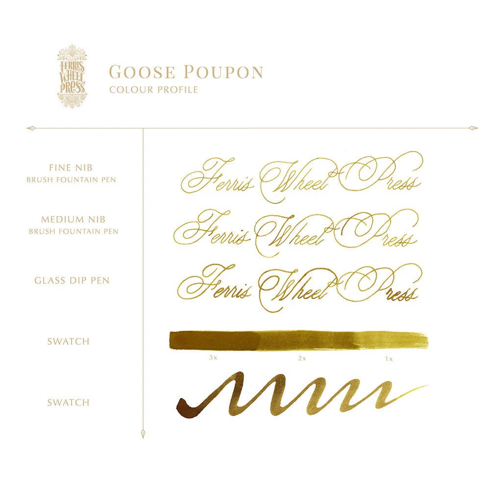 Bläckflaska 38 ml - Goose Poupon - 3 - Ferris Wheel Press - Tidformera