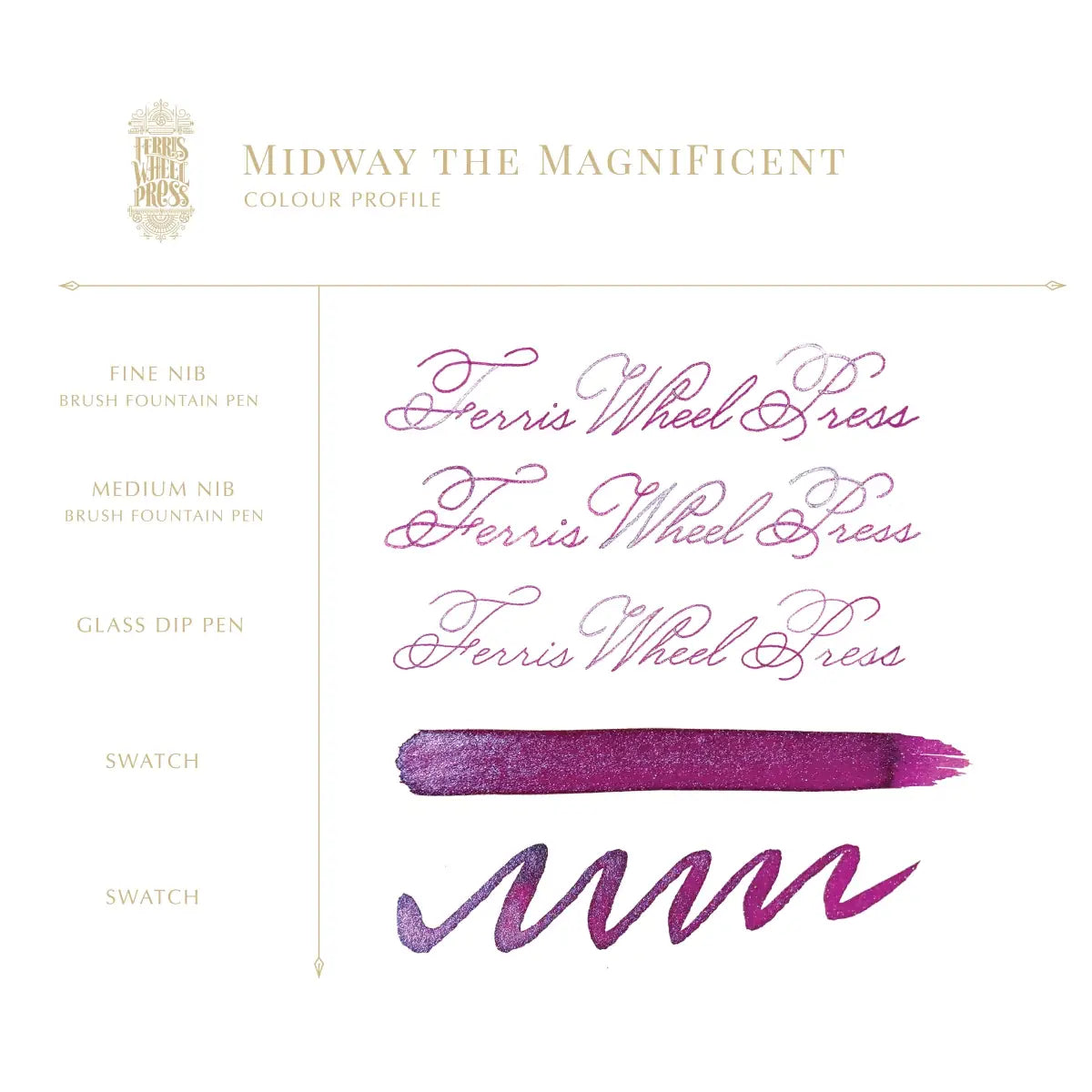 Bläckflaska 38 ml - Midway the Magnificent - 3 - Ferris Wheel Press - Tidformera