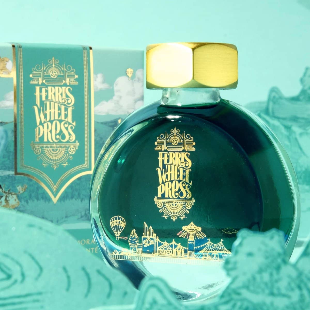 Bläckflaska 38 ml - Mirror Mirror of Moraine - 3 - Ferris Wheel Press - Tidformera