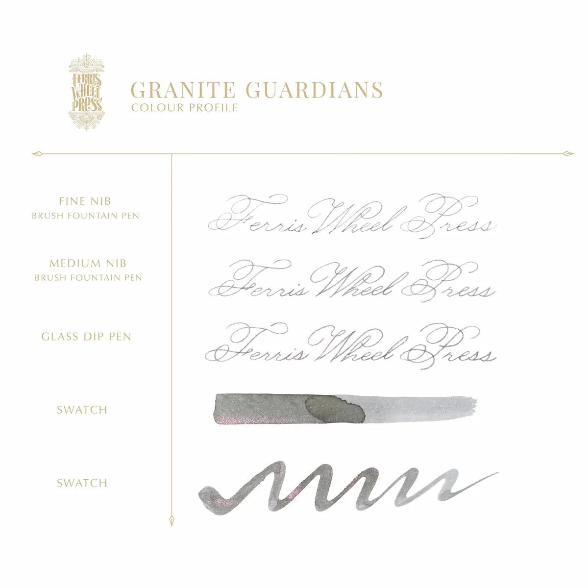 Bläckflaska FerriTales 20 ml - Bestiary Collection - Granite Guardians - 3 - Ferris Wheel Press - Tidformera