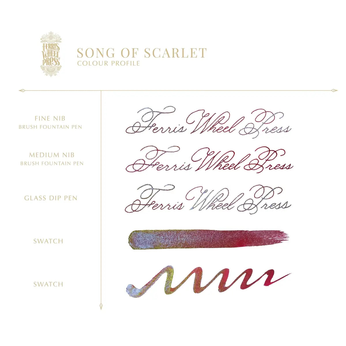 Bläckflaska FerriTales 20 ml - Once Upon a Time - Song of Scarlet - 3 - Ferris Wheel Press - Tidformera