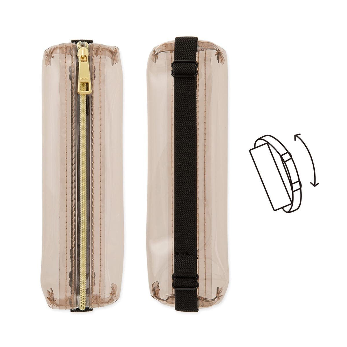 Book band Pen case Clear type - Sepia - 3 - Midori - Tidformera