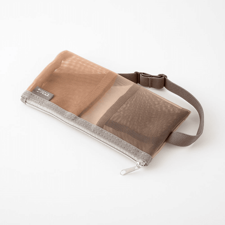 Book band Pen case Mesh type Brown - 2 - Midori - Tidformera