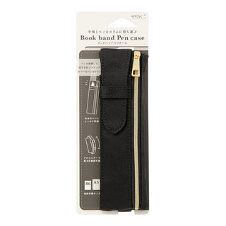 Book band Pen case Textil - Black - 1 - Midori - Tidformera