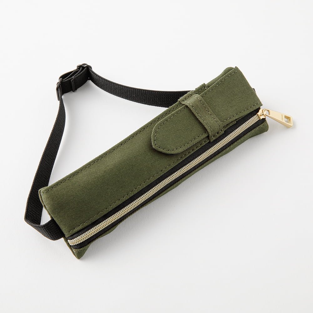 Book band Pen case Textil Olive - 2 - Midori - Tidformera