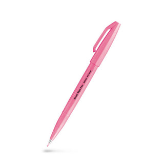 Brush Sign Pen - Fluorescent Pink från Pentel - Rosa penselpenna - Tidformera