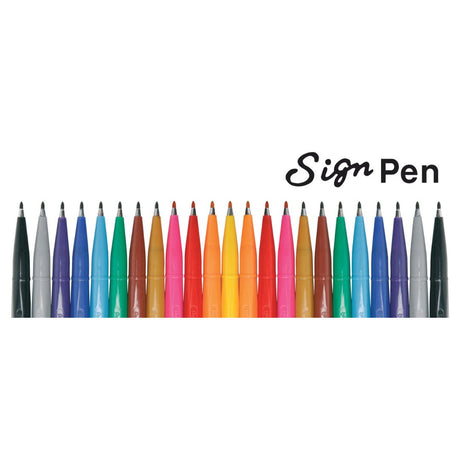 Brush Sign Pen - Fluorescent Red - 2 - Pentel - Tidformera