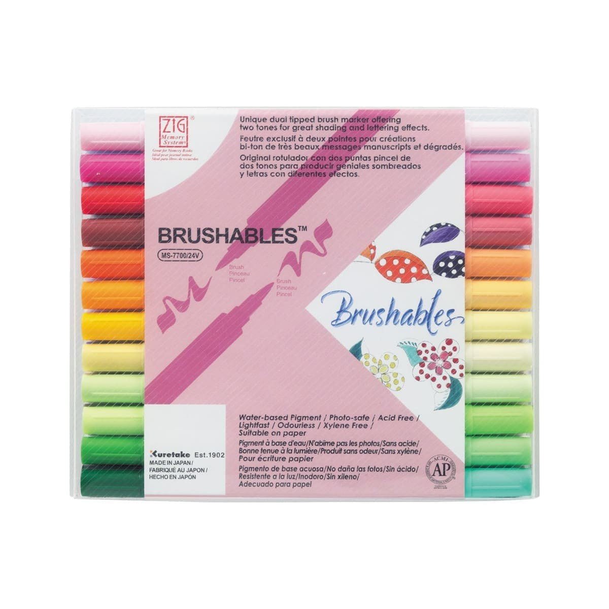 Brushables Brush pen 24-pack - ZIG Kuretake - Tidformera