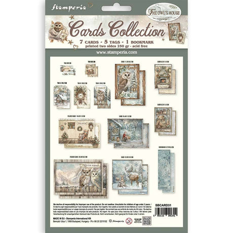 Cards Collection - The Owl's House - 2 - Stamperia - Tidformera