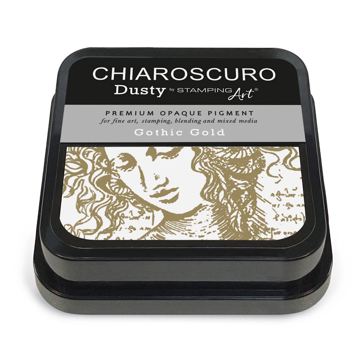 Chiaroscuro Dusty Ink pad - Gothic Gold - 2 - Ciao Bella - Tidformera