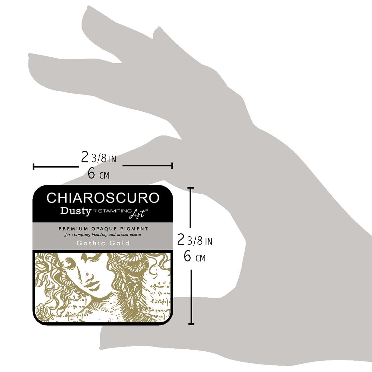 Chiaroscuro Dusty Ink pad - Gothic Gold - 5 - Ciao Bella - Tidformera