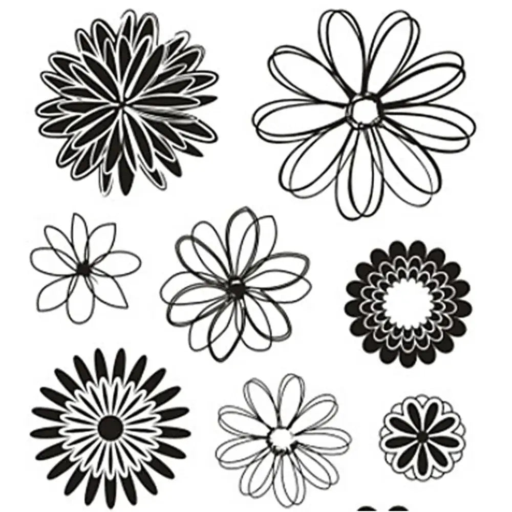 Clear stamps Blommor - 3 - Creotime - Tidformera