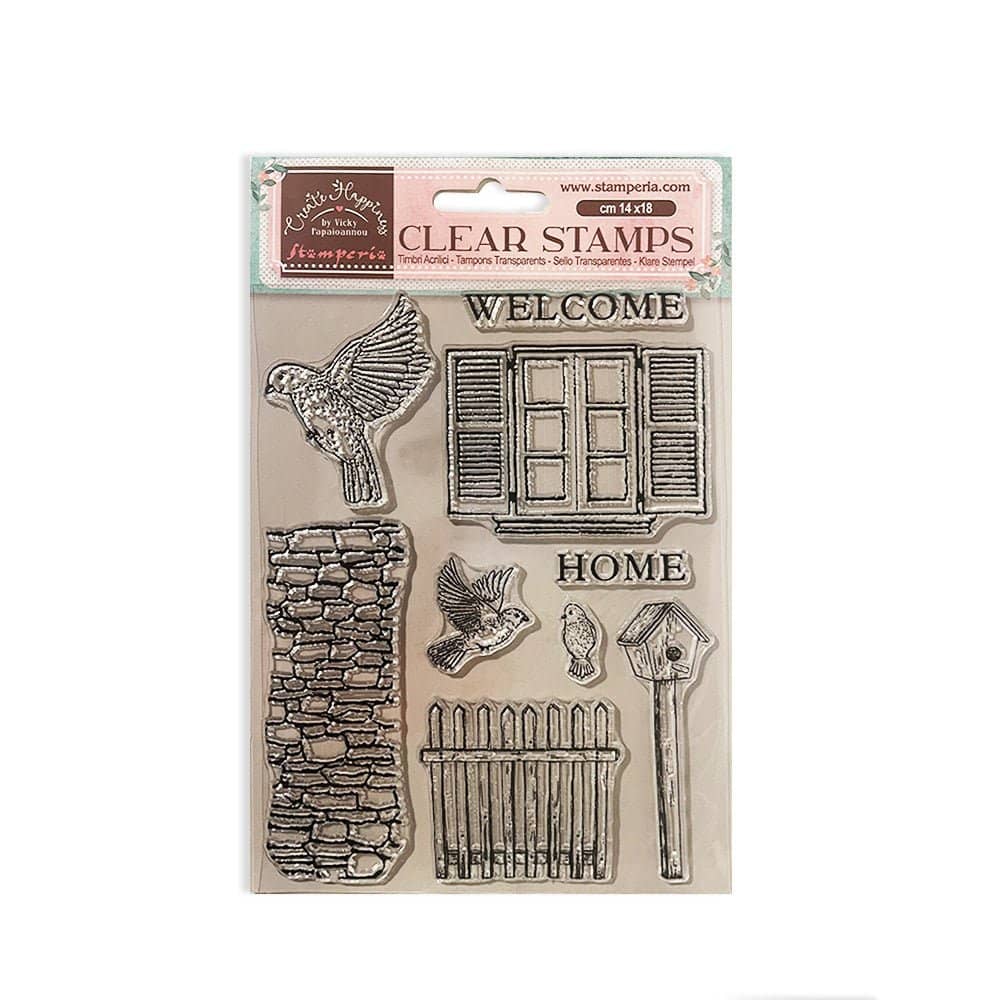 Clear stamps Create Happiness - Welcome Home - Birds - 2 - Stamperia - Tidformera