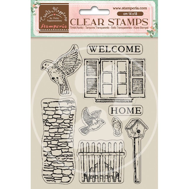 Clear stamps Create Happiness - Welcome Home - Birds - 1 - Stamperia - Tidformera