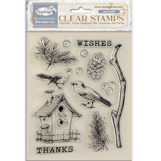 Clear stamps Dewdrop - Nest Bird - 1 - Stamperia - Tidformera