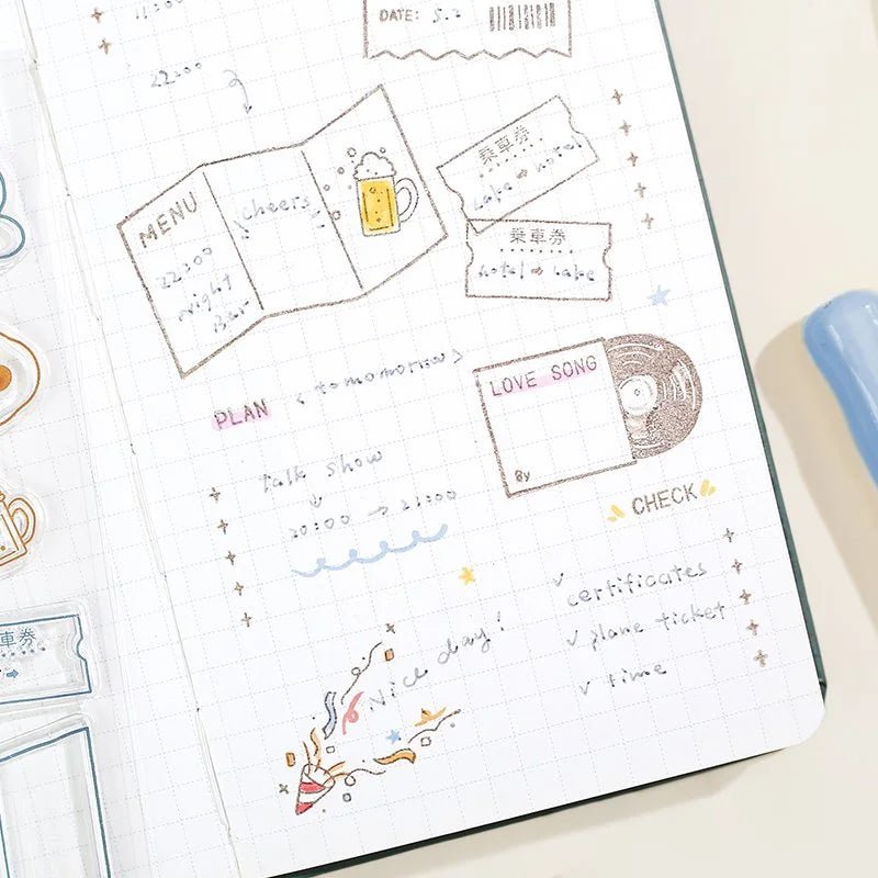 Clear stamps Diary - My Diary - 3 - BGM - Tidformera