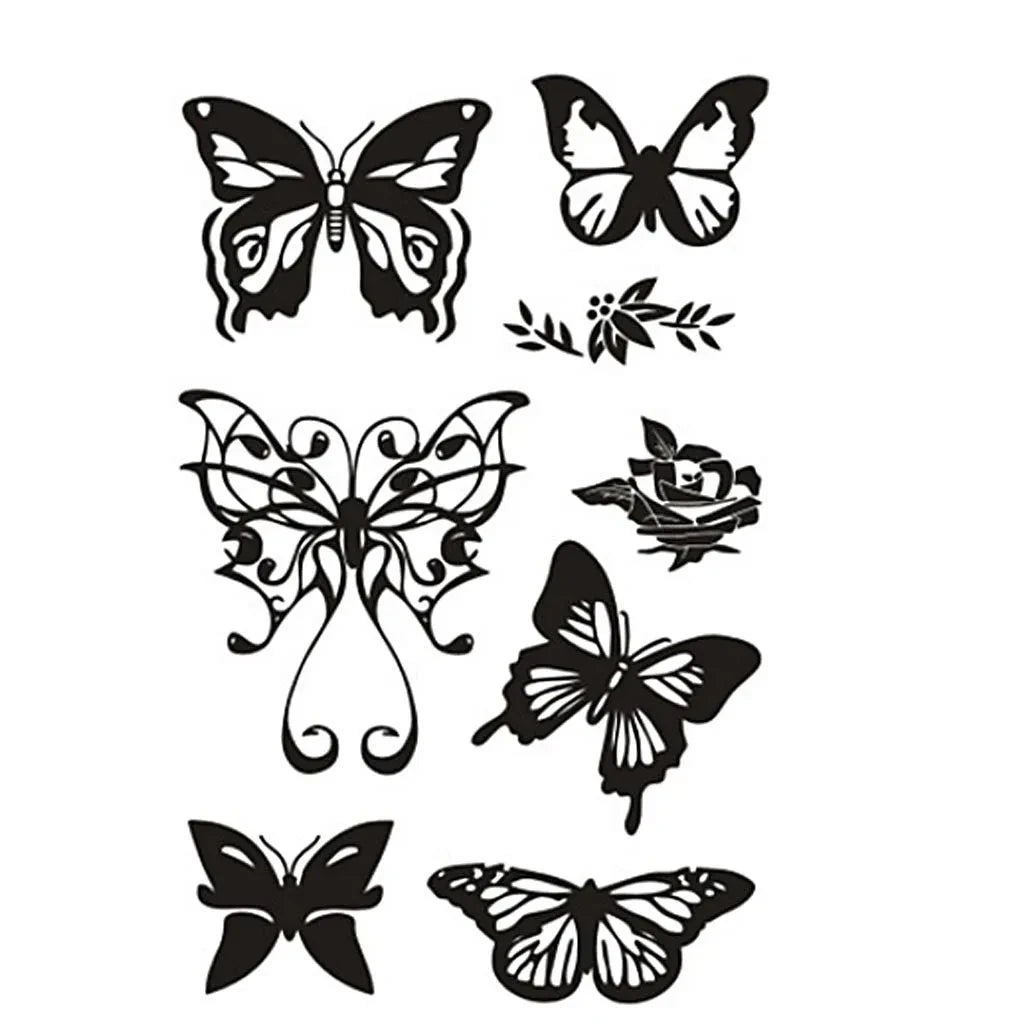 Clear stamps Fjärilar - Creotime - Tidformera