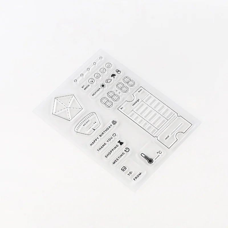 Clear stamps Memo - 2 - BGM - Tidformera