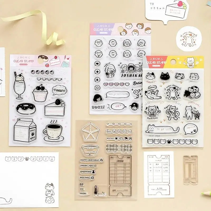 Clear stamps Memo - 3 - BGM - Tidformera