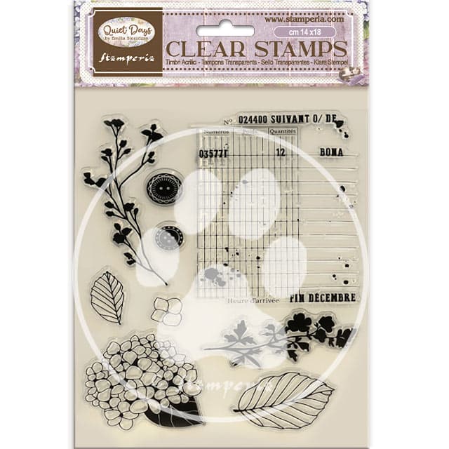 Clear stamps Quiet Days - Hydrangea - 1 - Stamperia - Tidformera
