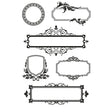 Clear stamps, stämplar med ramar och ornament från Creotime - Tidformera