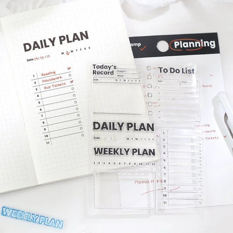 Clear stamps Record Kalenderstämplar - Efficiency - 2 - BGM - Tidformera