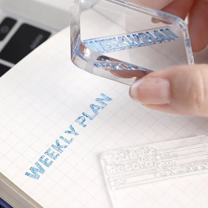 Clear stamps Record Kalenderstämplar - Efficiency - 3 - BGM - Tidformera