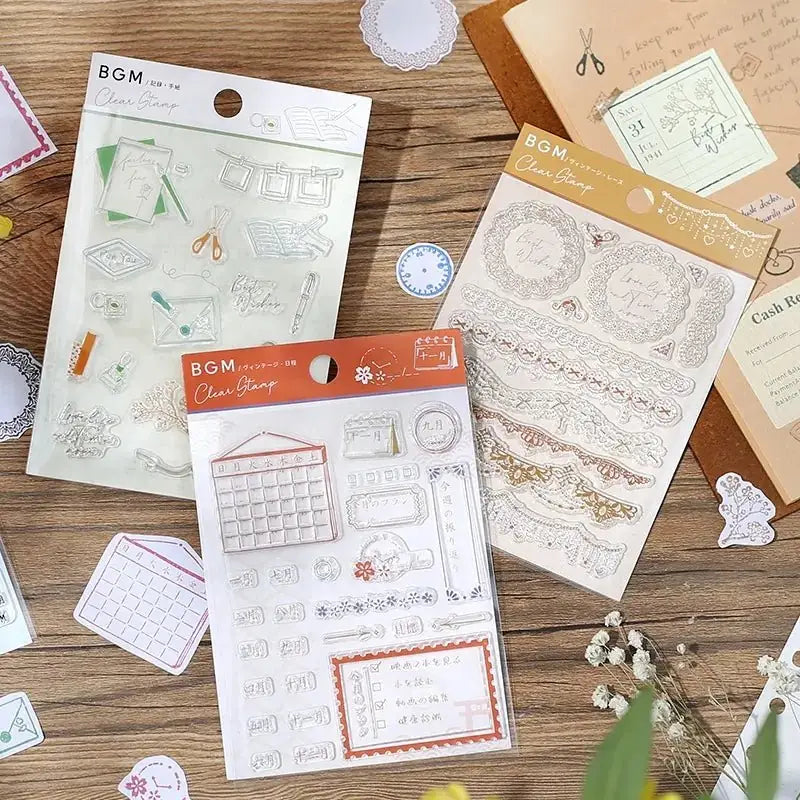 Clear stamps Record Kalenderstämplar - Life - 5 - BGM - Tidformera