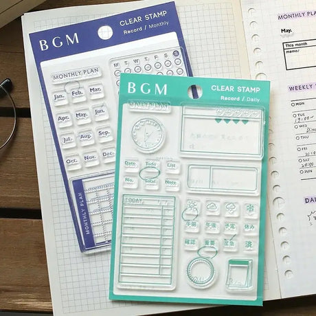 Clear stamps Record Kalenderstämplar - Monthly - 4 - BGM - Tidformera