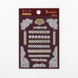 Clear stamps Retro Line från BGM. Förpackning med stämplar med bårder och ornament - Tidformera.