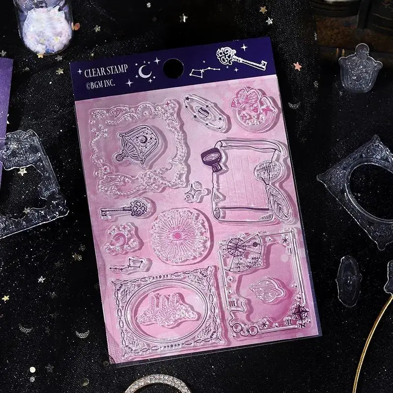 Clear stamps Retro - Star Moon Poem - 2 - BGM - Tidformera