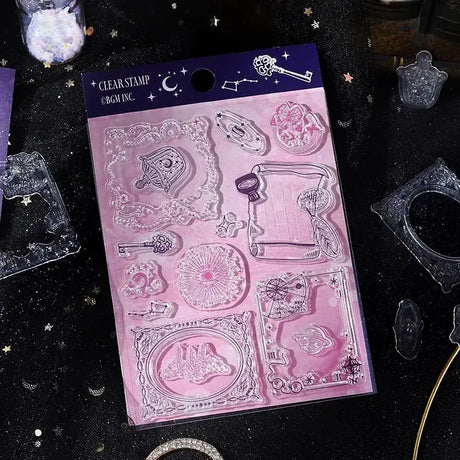 Clear stamps Retro - Star Moon Poem - 2 - BGM - Tidformera
