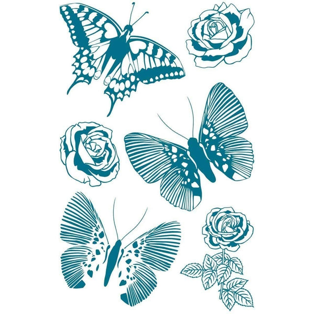 Clear stamps Vintage - Butterflies - 1 - Rico Design - Tidformera