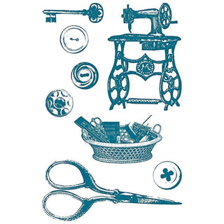 Clear stamps Vintage - Sewing - 1 - Rico Design - Tidformera