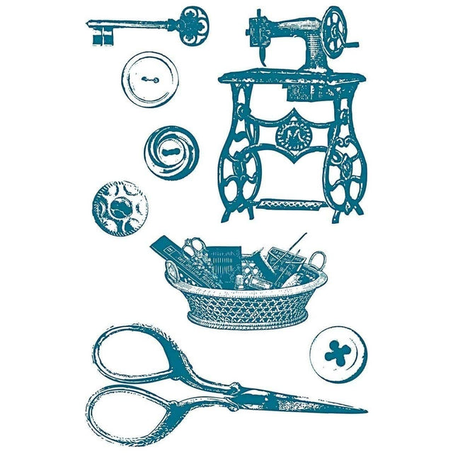 Clear stamps Vintage - Sewing - 1 - Rico Design - Tidformera