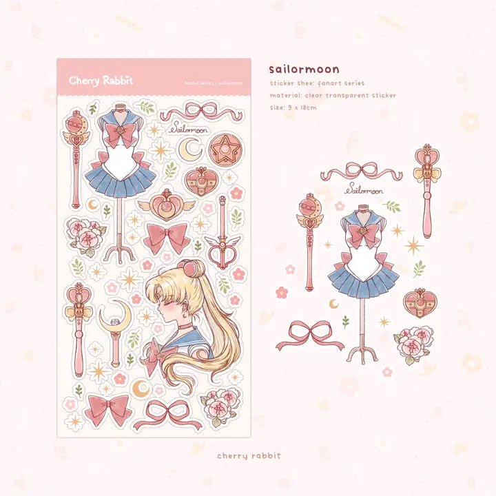Clear Stickers fanart series - Sailormoon - 4 - Cherry Rabbit - Tidformera