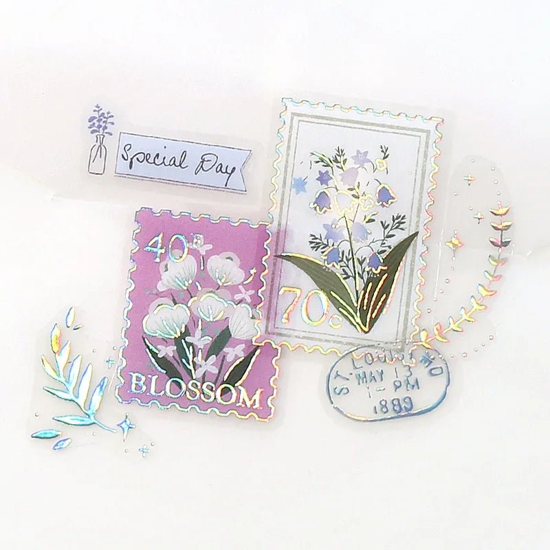 Clear stickers IRIDE 3 - pack - Post Office - 4 - BGM - Tidformera