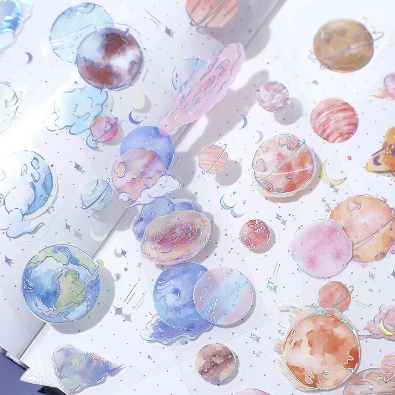 Clear stickers IRIDE 3 - pack - Universe - 5 - BGM - Tidformera