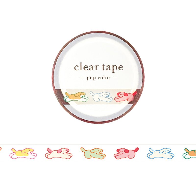 Clear tape 7 mm - Pop icon - Dog - 1 - Mind Wave - Tidformera