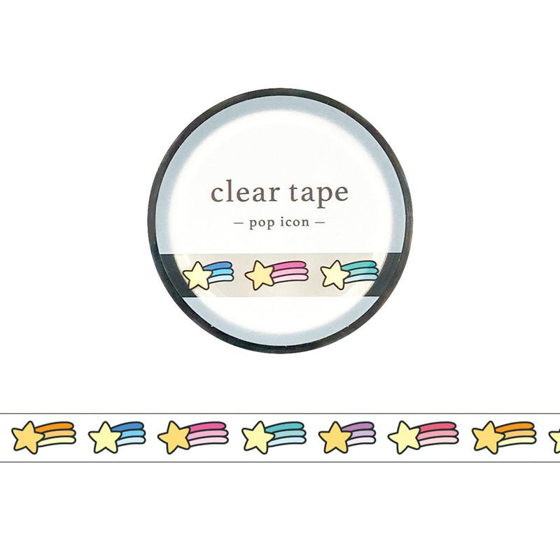 Clear tape 7 mm - Pop icon - Star - 1 - Mind Wave - Tidformera