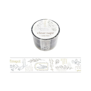 Clear tape Calm line frÄn Mind Wave. Dekorationstejp med vÀxter och text. Tidformera